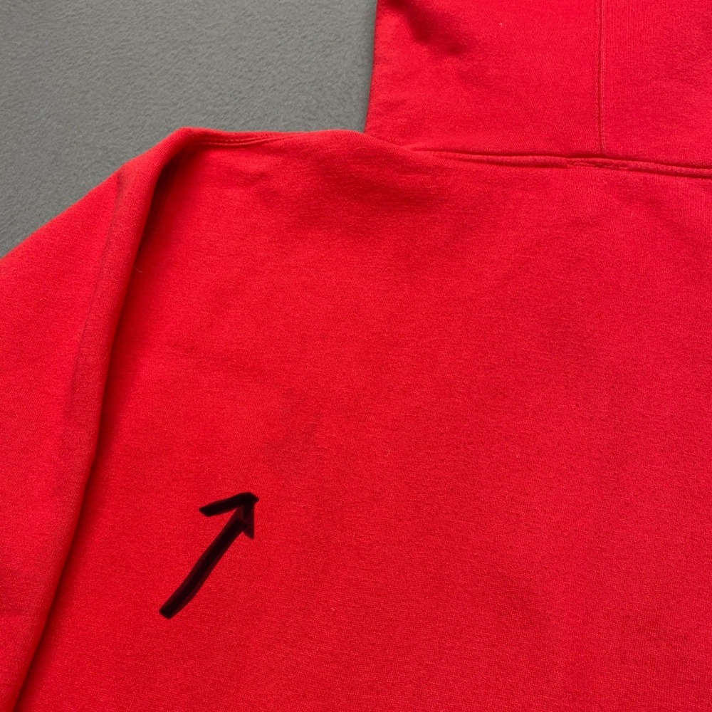 Paul Frank Hoodie Sweatshirt Red Pullover Y2K Vintage Monkey Graphic Print - Picture 14 of 14